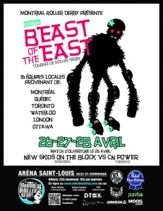 The 6th Beast of the East happens to fall on the 10th anniversary of the first official flat track roller derby game. 