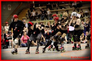 The Slaughter Daughters defeated the Gore-Gore Rollergirls in the 2011 final and are the favourites heading in to the tournament. (Photo by Derek Lang)