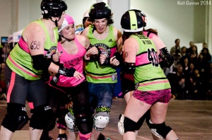 The Skids won narrowly, 233-216, at the 2014 Quad City Chaos. (Photography by Neil Gunner)