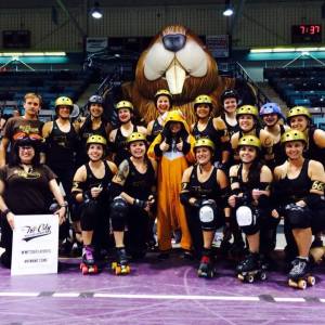 Canada's Rideau Valley Vixens are the first non-US team to win a WFTDA playoff tournament. (Photo from Vixen's Facebook page)