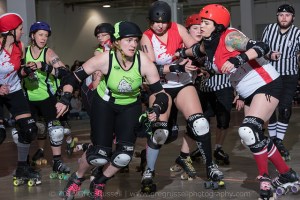 Once again the Chicks faded after a great start. The Dolls led by 30 at the break. (Photo by Greg Russell)