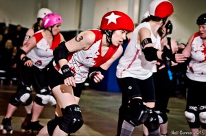 Dolls' rookie jammer PrEditor had a breakout game. (Photo by Neil Gunner)