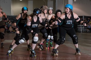 The Betties got some outstanding blocking across the board, including AnneBulance and Tushy Galore). (Photo by Greg Russell)